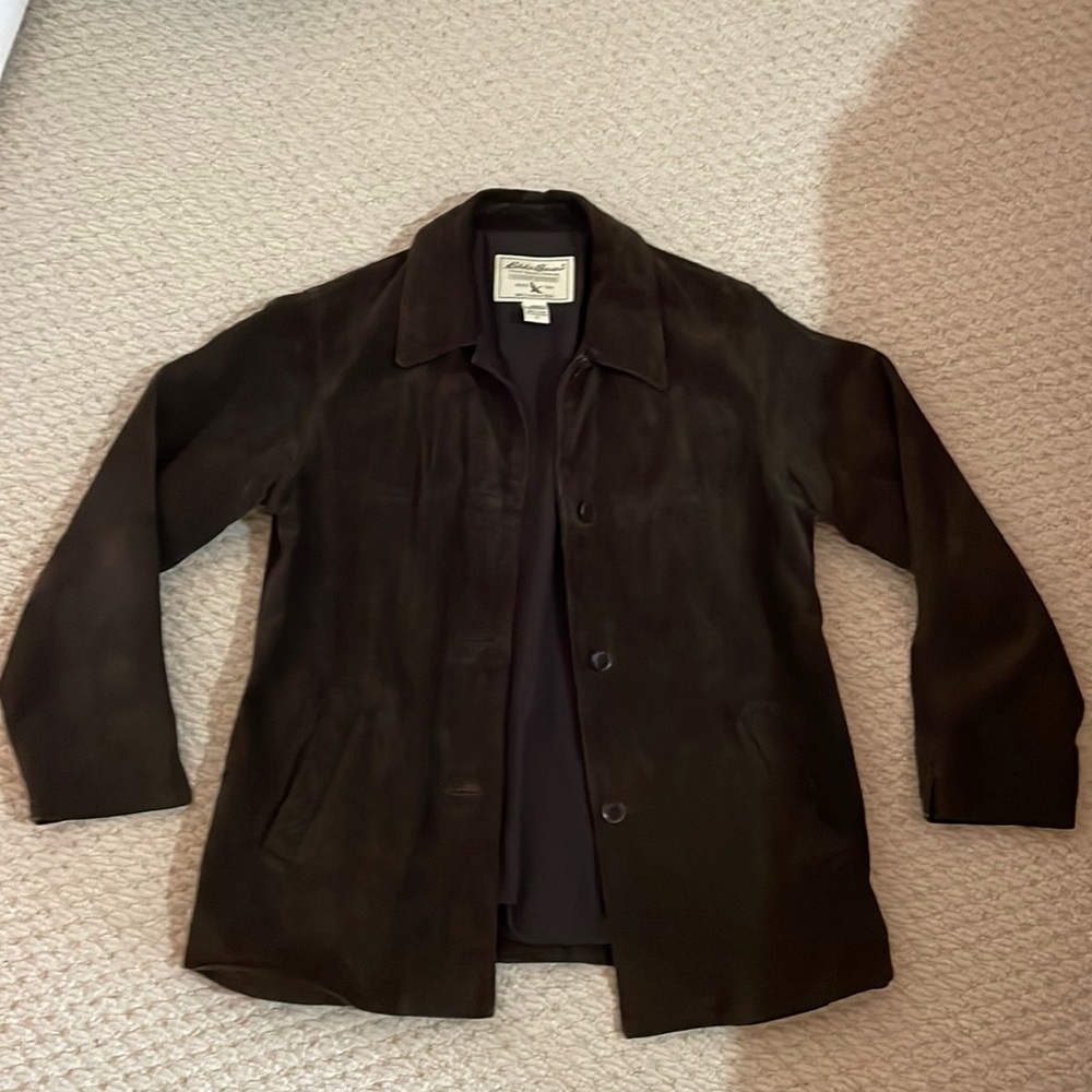 Eddie Bauer Button Up Jacket Brown S